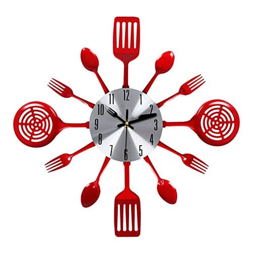 Easyhoki NO Ticking Kitchen Wall Clock