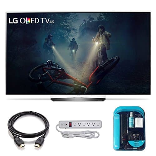 2017 Model OLED55B7A Series B7 Class 55" 4K TV Bundle - 4K HDMI 2.0 Cable, Surge Protector,Multipurpose Cleaning Spray And Cloth