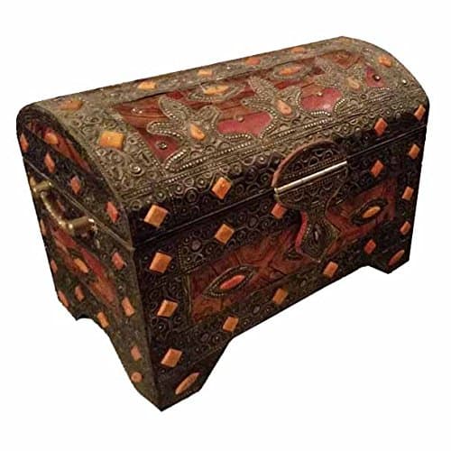 Orange Diamond Moroccan Camel Bone Trunk