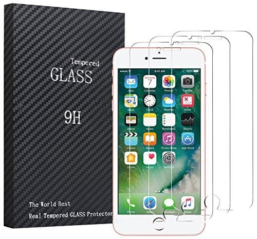 Fedirect 3-Packs iPhone 7 Plus/iPhone 8 Plus Screen Protector, Tempered Glass Screen Protector High Definition Clear Screen Protector