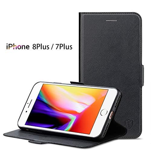 Aunote iPhone 8 Plus Plus Case Wallet, iPhone 7 Plus Case with Card Holder, Slim Flip Filio PU Leather iPhone 8 Plus Plus Phone Case, Full Protective Cover 7 Plus iPhone Case for Apple 5.5 inch Phone