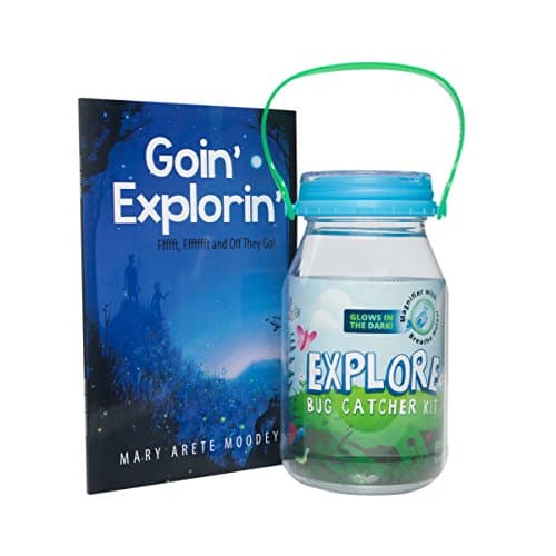 reCAP Mason Jars EXPLORE Bug Catcher Gift Set – Plastic Bug Catcher Container and Glow-In-The-Dark Magnifying Lid with Storybook Included, Made with Safe, BPA-Free, No-Break Materials