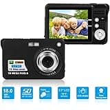 HD Mini Digital Camera with 2.7 Inch TFT LCD Display, Digital Video Camera Black- Sports,Travel,Camping,Birthday&Christmas Gift (Black)