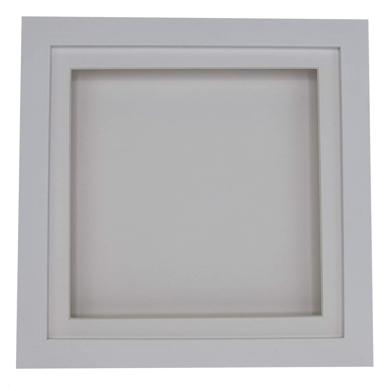3D 0.5" Deep Box Picture Frame Display Memory Box For Medals Scrabble-16x12 inch-White