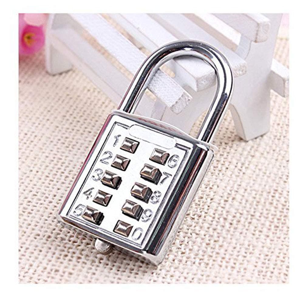 Ecentaur Push Button Combination Locks 7.2cm Anti Rust and Weatherproof Padlock for Gym or Sports Locker, Case, Toolbox, Hasp Cabinet and Storage