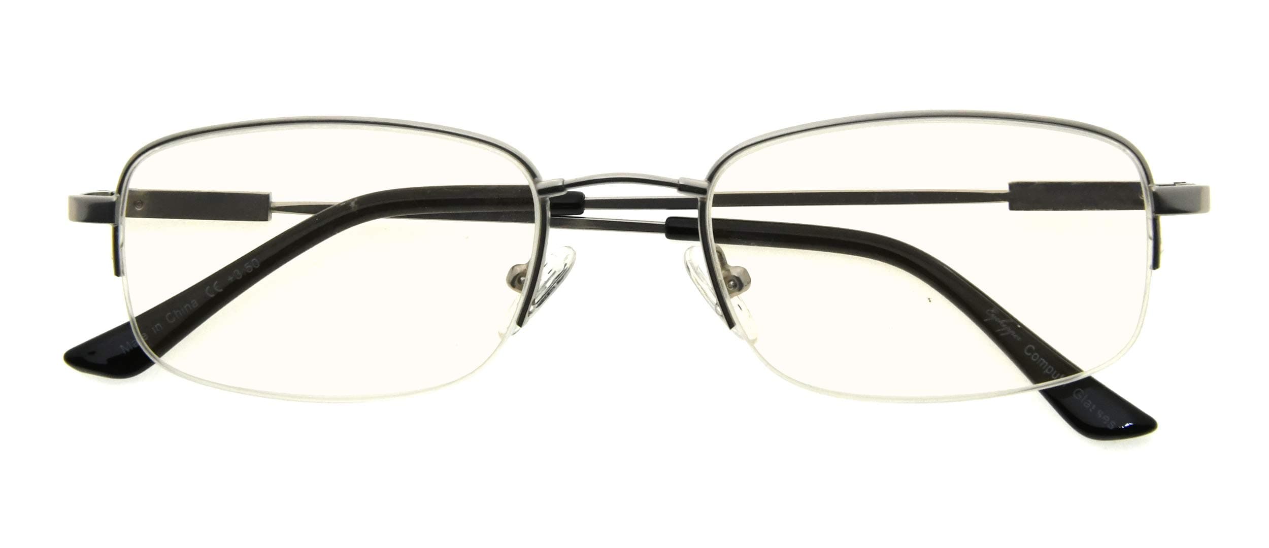 Computer Glasses Men Bendable Titanium Reading Eyeglasses Blue Light Filter