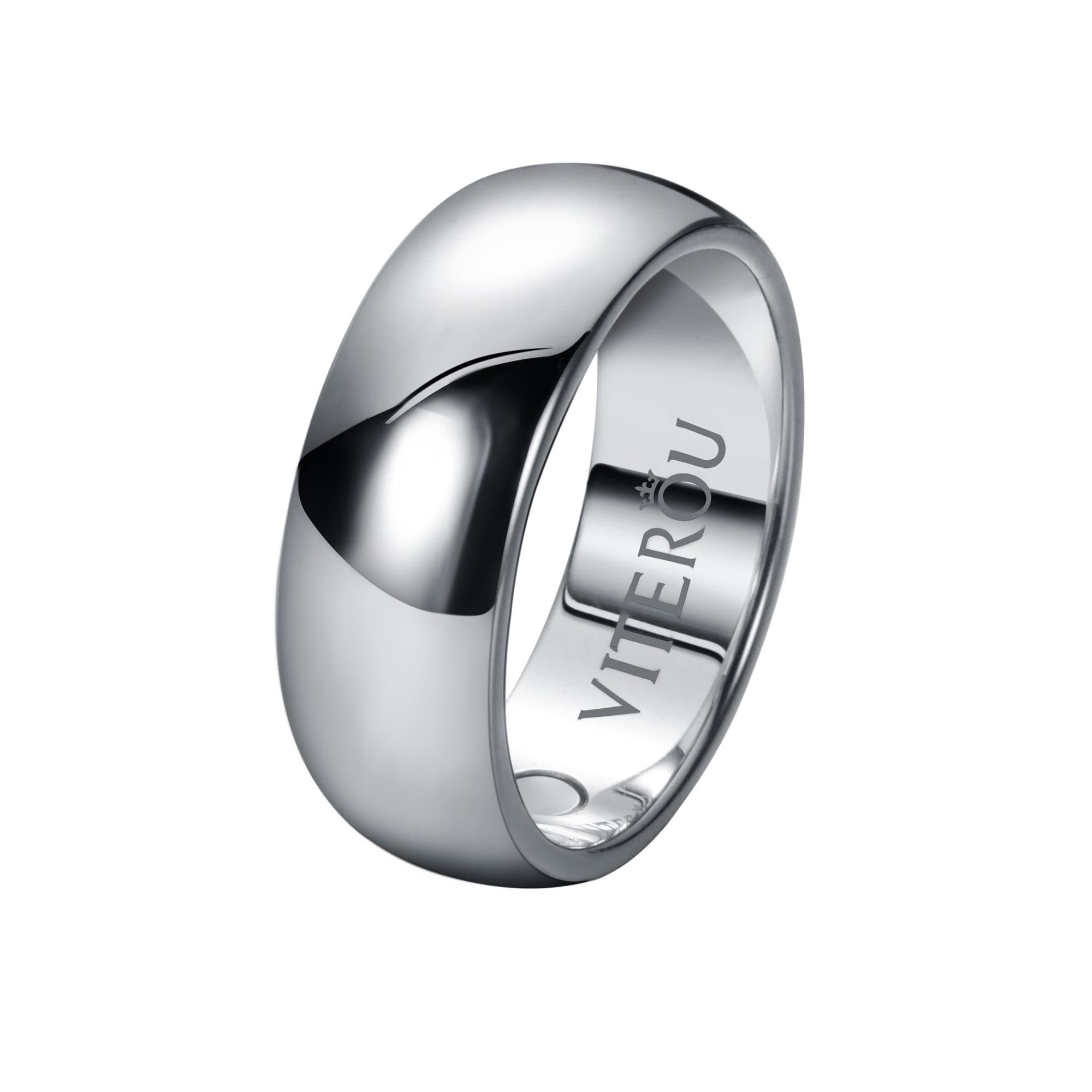 VITEROU Basic 8MM Magnetic Pure Copper Therapy Ring with 2 Powered Magnets for Arthritis Pain Relief Comfort Fit,Size 7-13