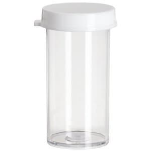 Plastic Snap Cap Vials: 3 Drams (10/16" x 2 1/16"): Pack of 25