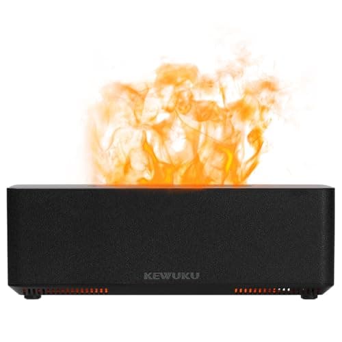 Essential Oil Diffuser 280ML, Diffusers for Home with Virtual Flames, Ultrasonic Electric Aromatherapy Diffuser, Air Humidifier for Bedroom Home Office with Auto Shut Off