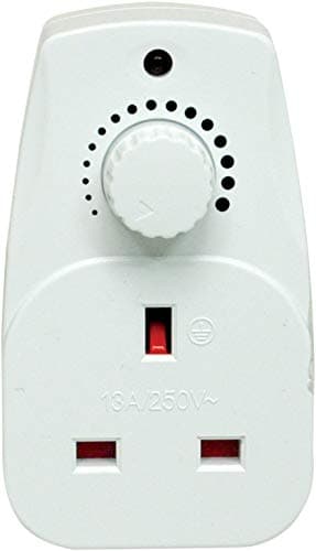 Netagon 13A Plug in Dimmer Adjustable Light Control Switch (White)