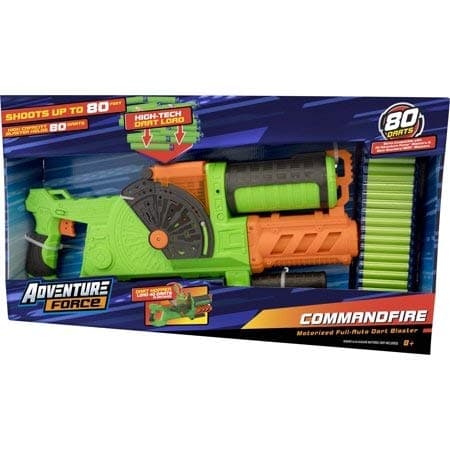 Adventure Force Commandfire Motorized Full-Auto Outdoor Play Features a Unique Dart Hopper