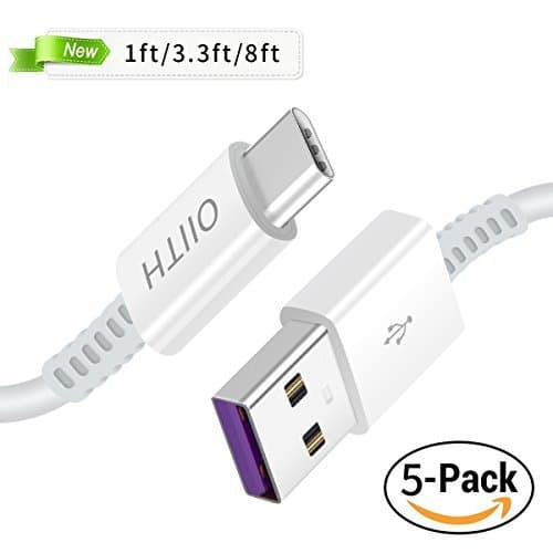 USB Type C Cable, 5Pack 3Ft USB A to USB C Charger Cable, Fast Charging Cord Compatible for Samsung Galaxy S9 Note 9 8 S8 S10 Plus, Google Pixel XL 3, LG G7 thinQ V20, Moto Z, Z3(1)