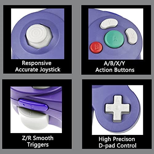 Reiso Classic NGC Wired USB Controller for Windows PC MAC(Purple)