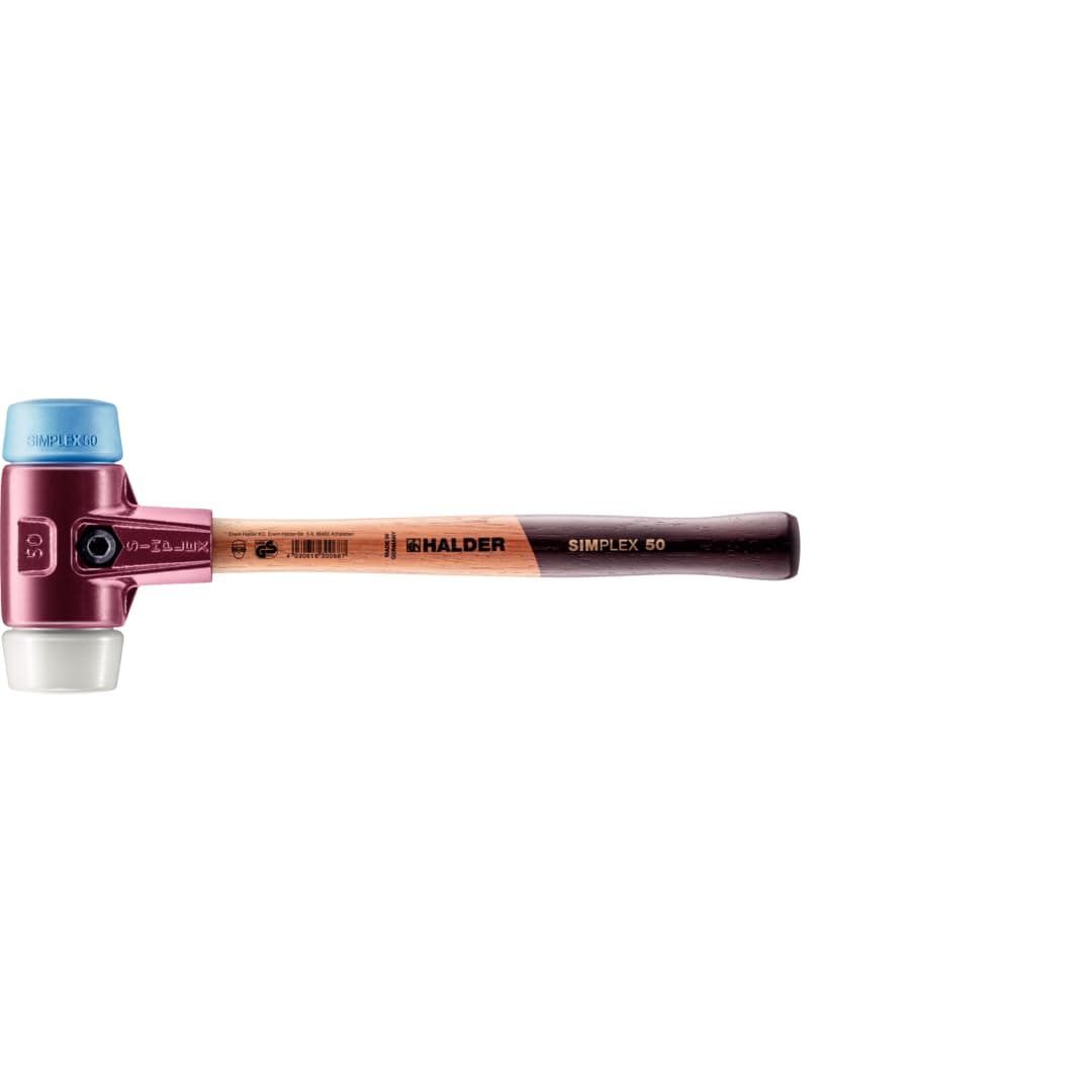Halder3017050 "Simplex Soft-Face Superplastic/TPE-Soft" Mallet, Multi-Colour, 50 mm