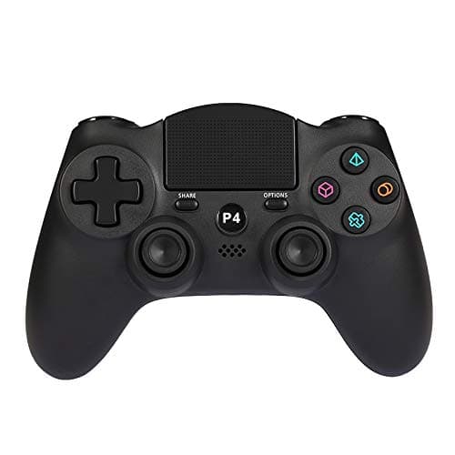 Hoyxel Wireless Controller for PS4,ER10 Bluetooth Wireless Gamepads Controller for PS4/PC with Dual Shock Vibration(Third Party Made)-Black