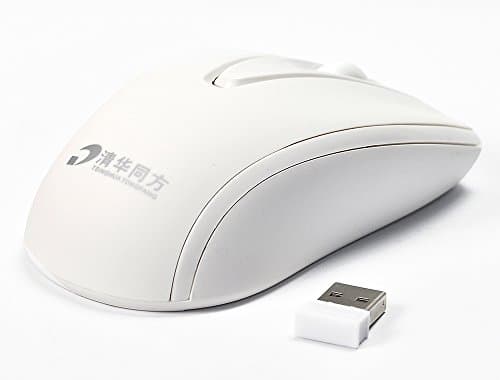 White Wireless Mouse Silent Click, THTF Small Wireless Rechargeable Computer Mouse, Portable and Optical, for Laptop, PC and Macbook – T13