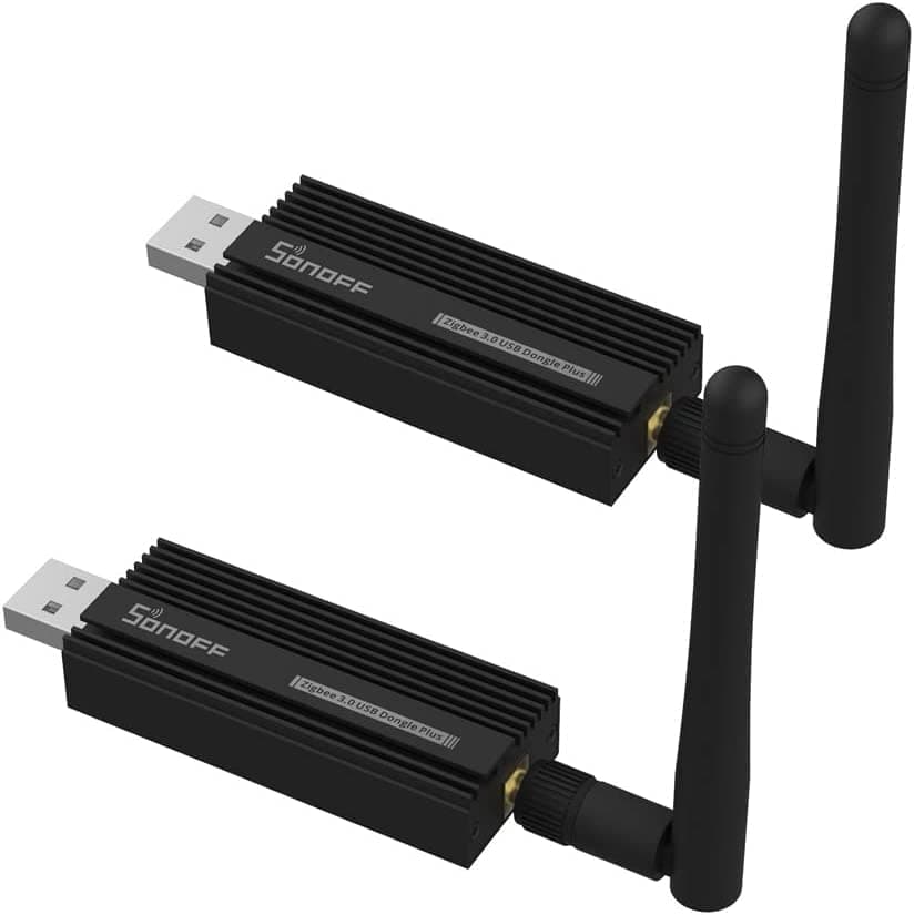SONOFF Zigbee 3.0 USB Dongle Plus Gateway, Universal Wireless Zigbee Adapter with Antenna for Home Assistant, IoBroker(2 Pack)