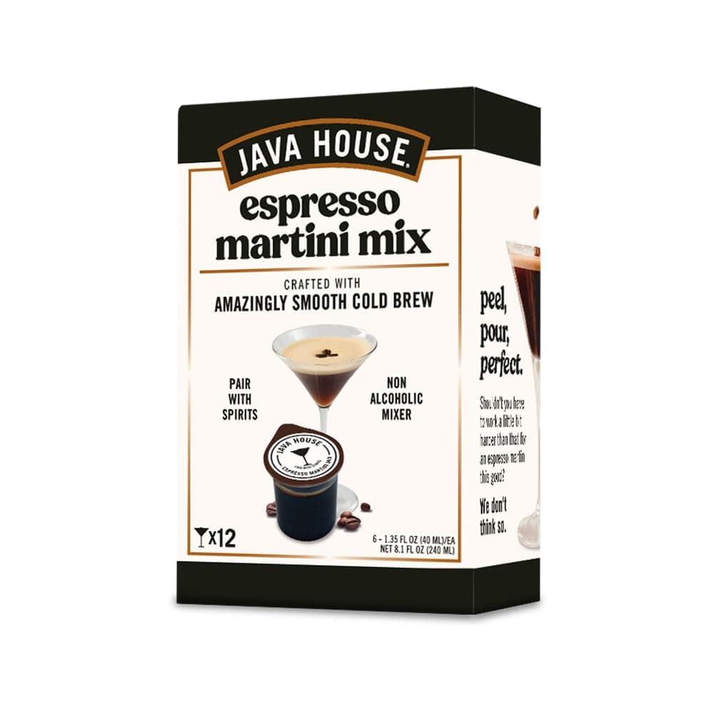 Java House Cold Brew Espresso Martini Mix, Ready to Use Liquid Coffee Concentrate Pods – 1.35 Fluid Ounces Each (Pack of 6, makes 12 cocktails)