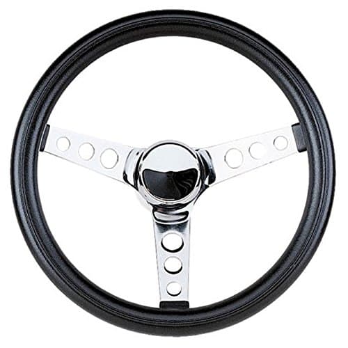 Grant Silver Basic Classic Foam Steering Wheel 13.5 Fits All Jeeps w/ Adapter CJ, YJ Wrangler # 838
