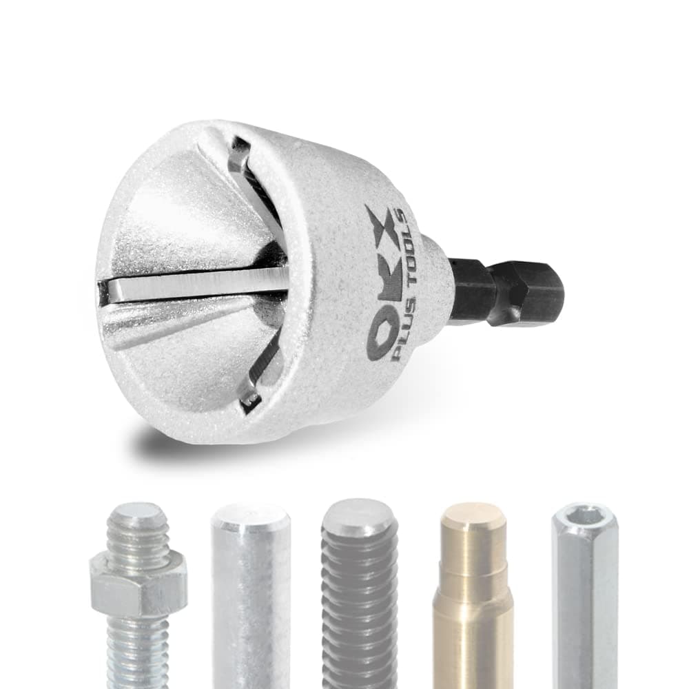 Deburring External Chamfer Tool, with HSS Blade, Deburring Drill Bit, Remove Burr Tools Quick Release Shank Fits for 1/8"-3/4"(3mm-19mm)