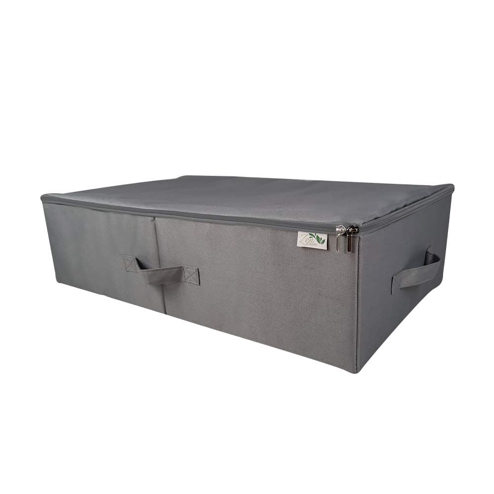 Underbed Storage Bags. Large, versatile, foldable storage boxes for clothes, bedding, toys etc. Fabric, reinforced with plastic boards for attractive under bed storage containers.