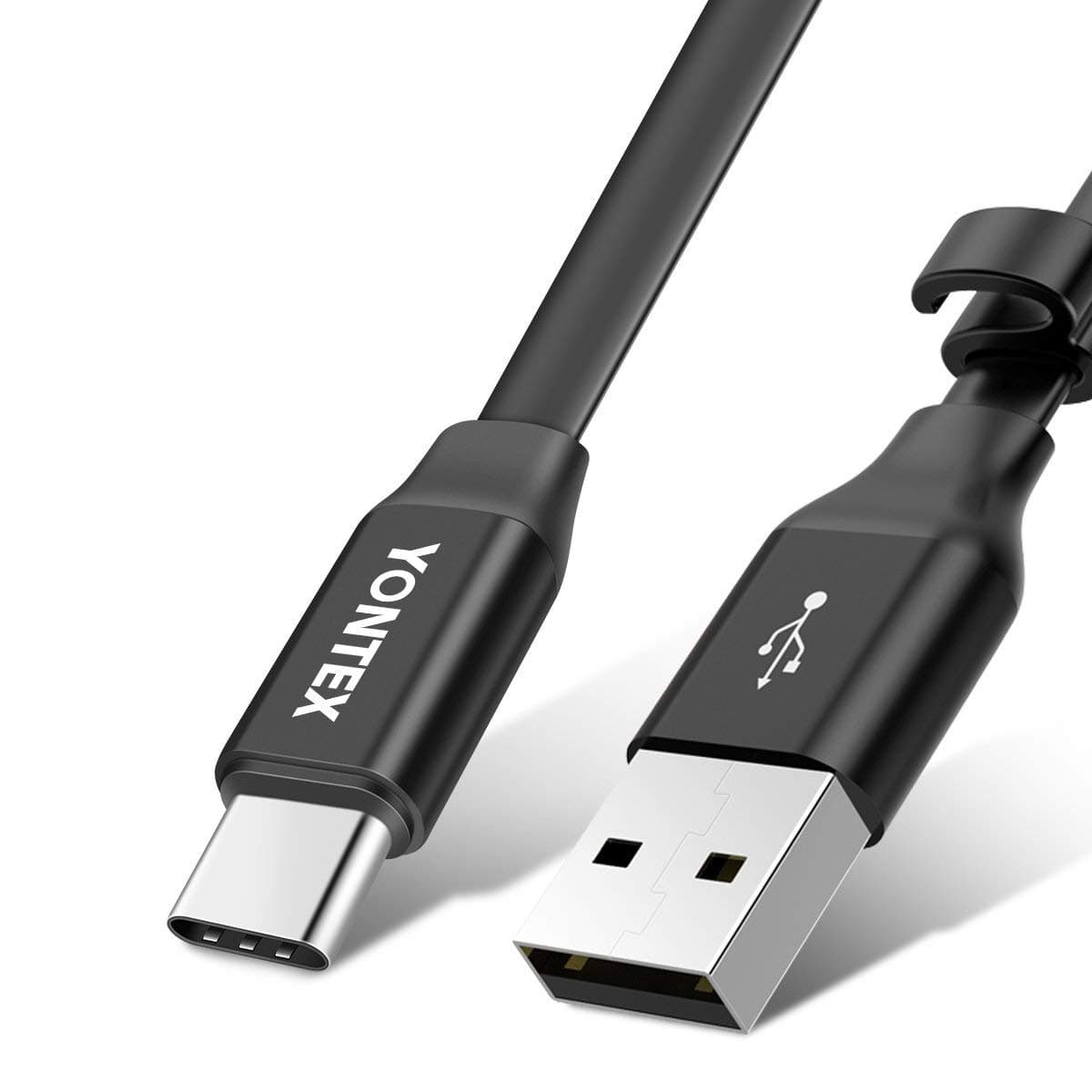 USB Type C Cable, YONTEX USB C Cable 24CM (2 Packs) Short Cord USB 2.0 Charging and Sync Data Cable for Macbook, LG G5 G6 V20,Google Pixel, Nexus 6P 5X, Nintendo Switch and More