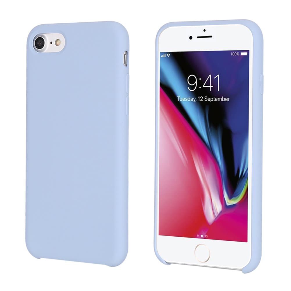 iPhone 8 Case, iPhone 7 Case, Casegory iPhone 7/8 Cover with Liquid Silicone Gel Rubber and Soft Microfiber Cloth Case for Apple Mobile Phone iPhone 8 and iPhone 7 (4.7inch)(Light Blue)