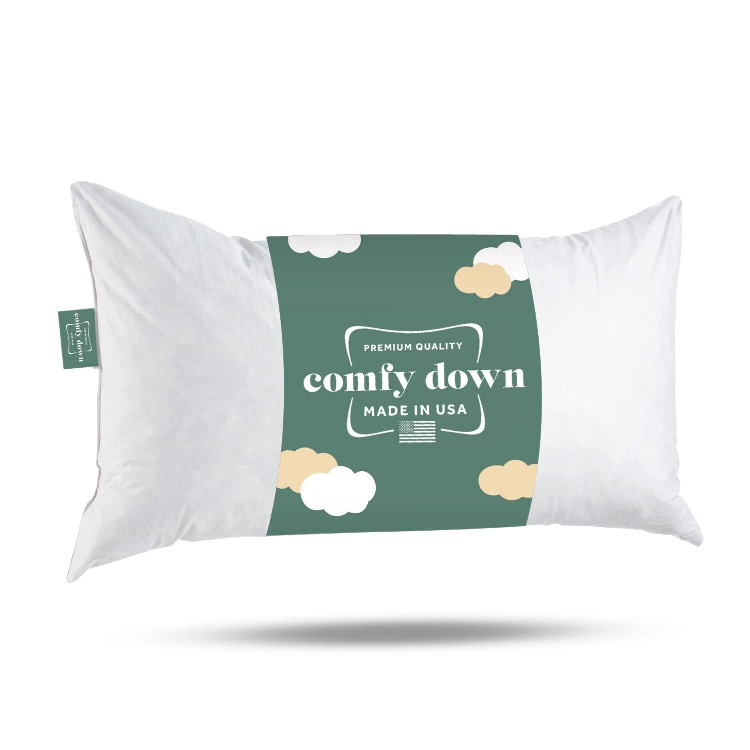ComfyDown Decorative Throw Pillow Insert, Down and Feather Fill, 100% Cotton Cover, 233 Thread Count - Made in USA (14 X 18)