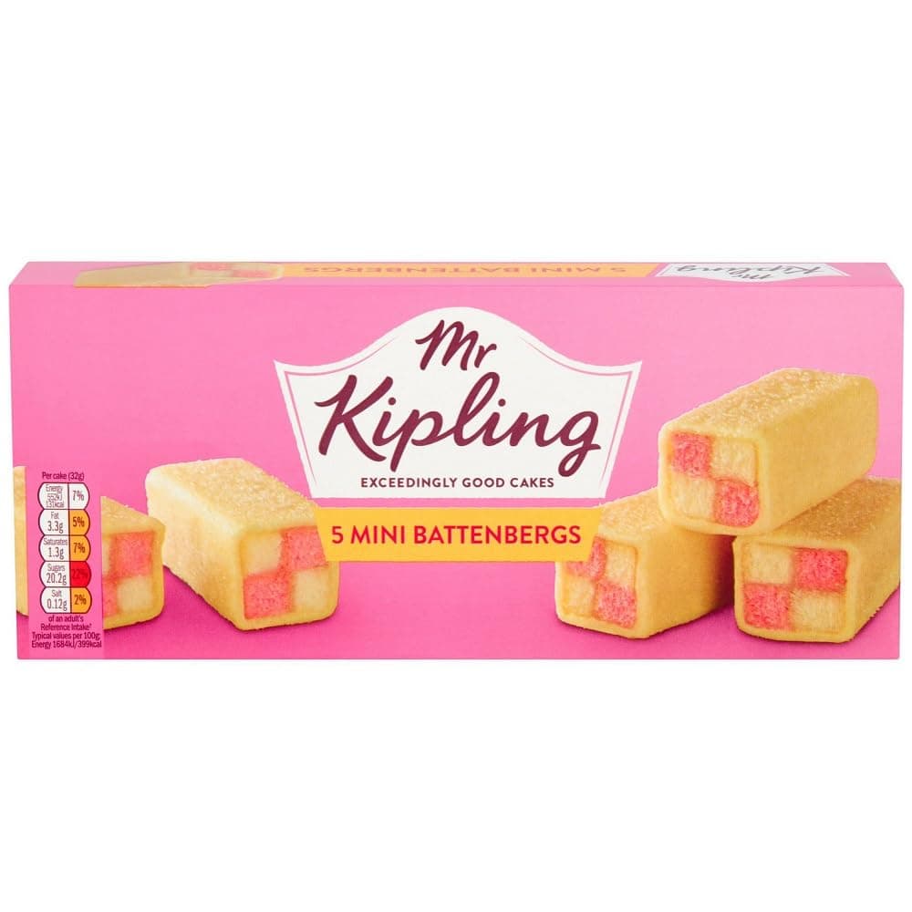 Mini Battenberg Cake 5Pk By Mr. Kipling (Pack of 1)