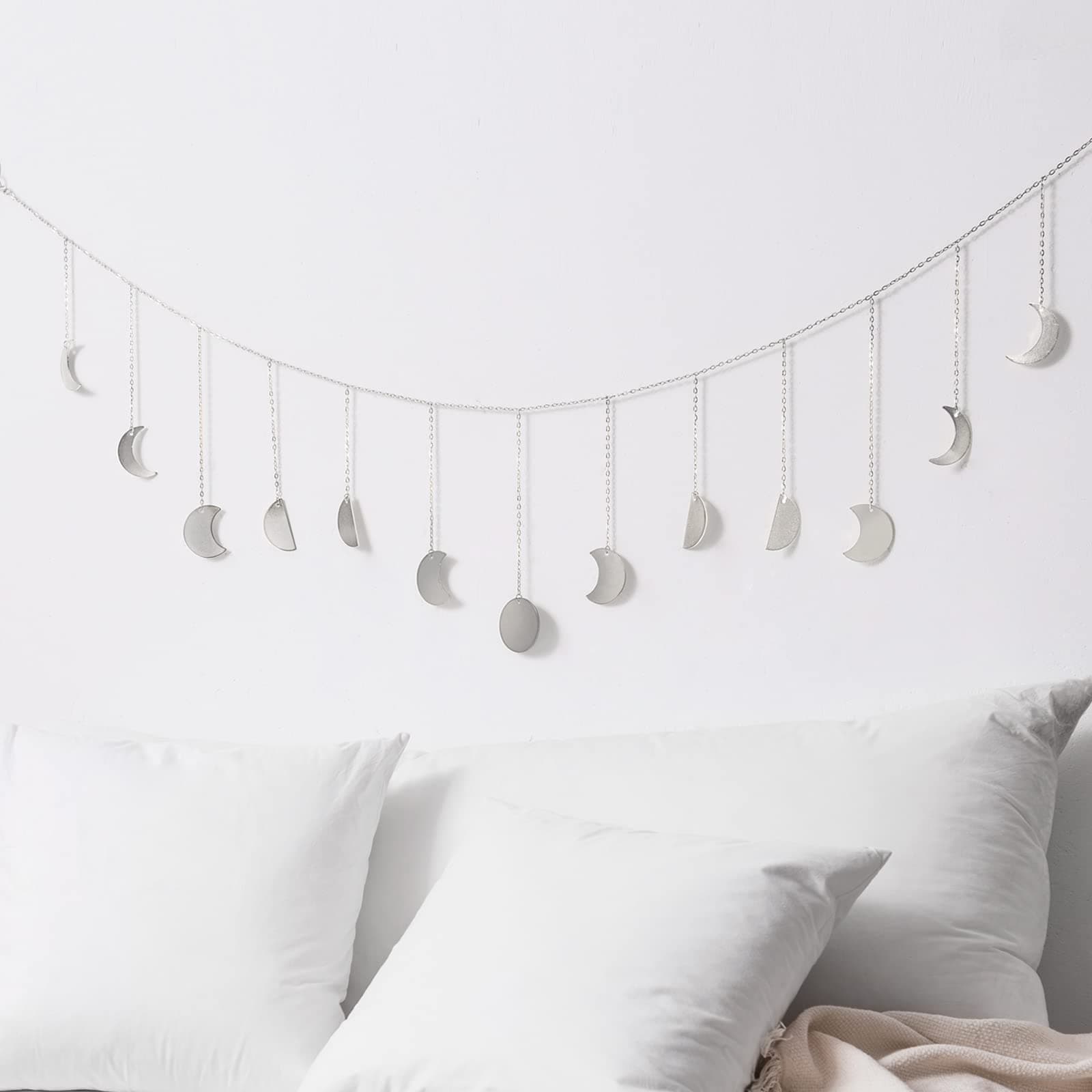 Silver Moon Phase Wall Hanging