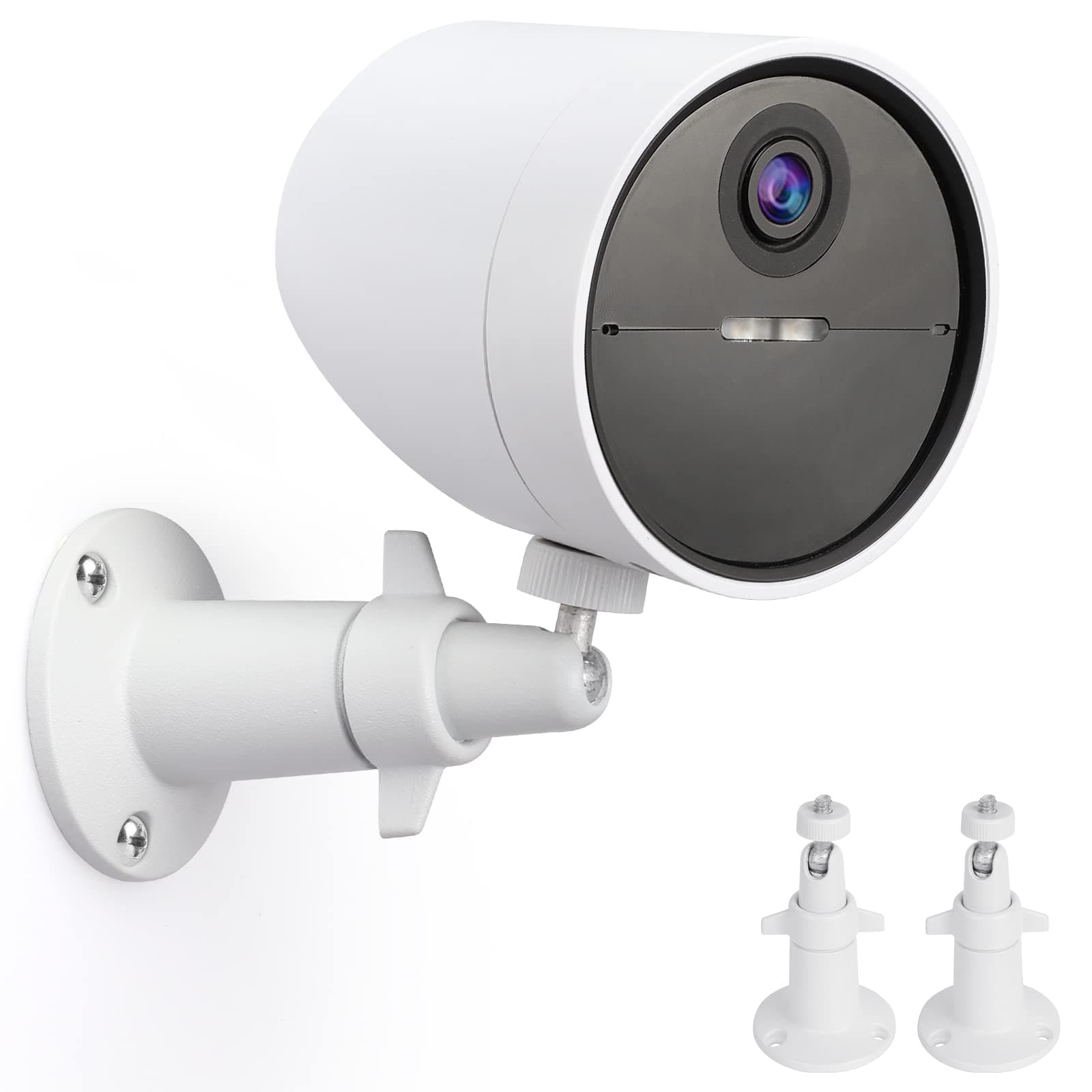 2 Pack Wall Mount Holder for SimpliSafe Outdoor Security Camera, 360°Rotation Security Bracket with 1/4 Screw Thread , Camera Not Included (White)