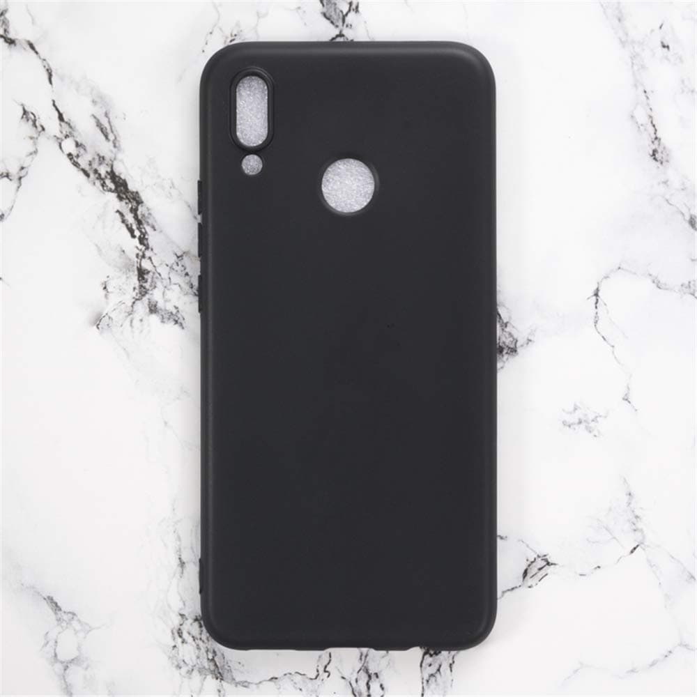 Compatible with Huawei Nova 3i Case, Scratch Resistant Soft TPU Back Cover Shockproof Silicone Gel Rubber Bumper Anti-Fingerprints Full-Body Protective Case Cover (Black)