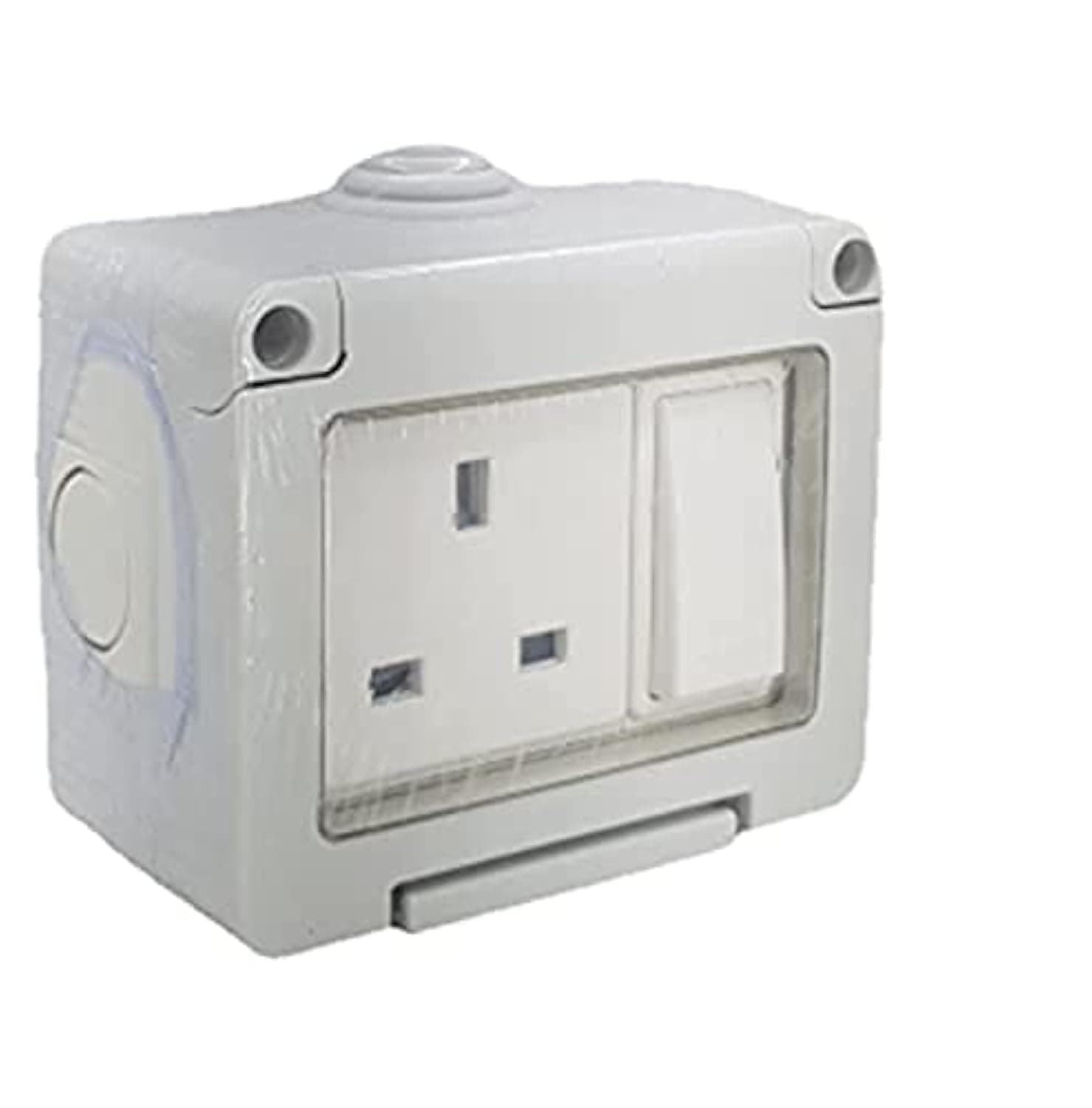 Royal Apex Outdoor Waterproof Weatherproof Switch Socket IP55 Grey (SINGLE SOCKET UK-13A)
