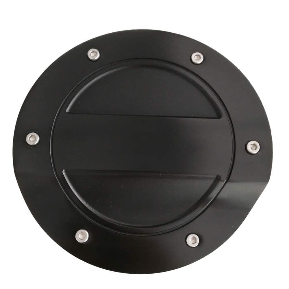 JSD MG15-FD Directly Replace Black Bright Dipped Anodized CNC Aluminum Billet Fuel Door for 2015-2018 Ford Mustang All