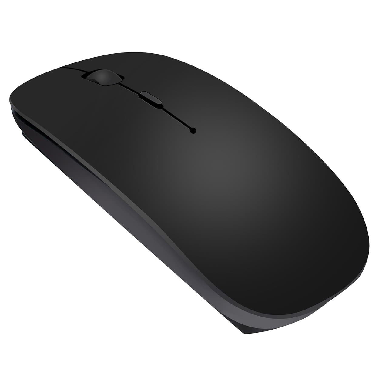 Ultrathin Mute Button wireless Bluetooth Mouse For Win OS,MAC OS and Android 4.0 OS UP – Black