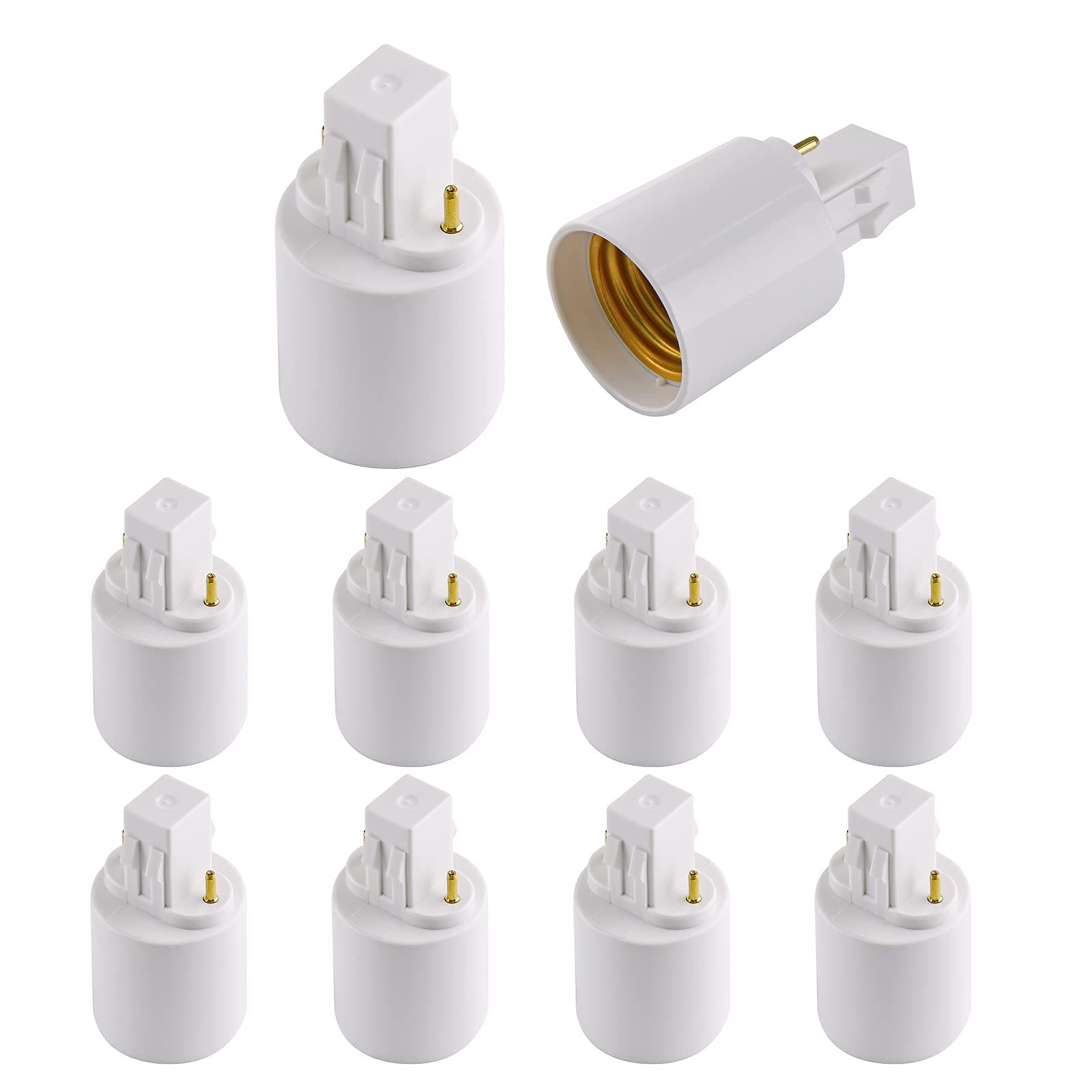 10pcs Gx23 to E26/E27 Socket Adapter, Gx23 to E27 Lamp Base Holder, 2 Pin Bulb Base Converter LED Accessories