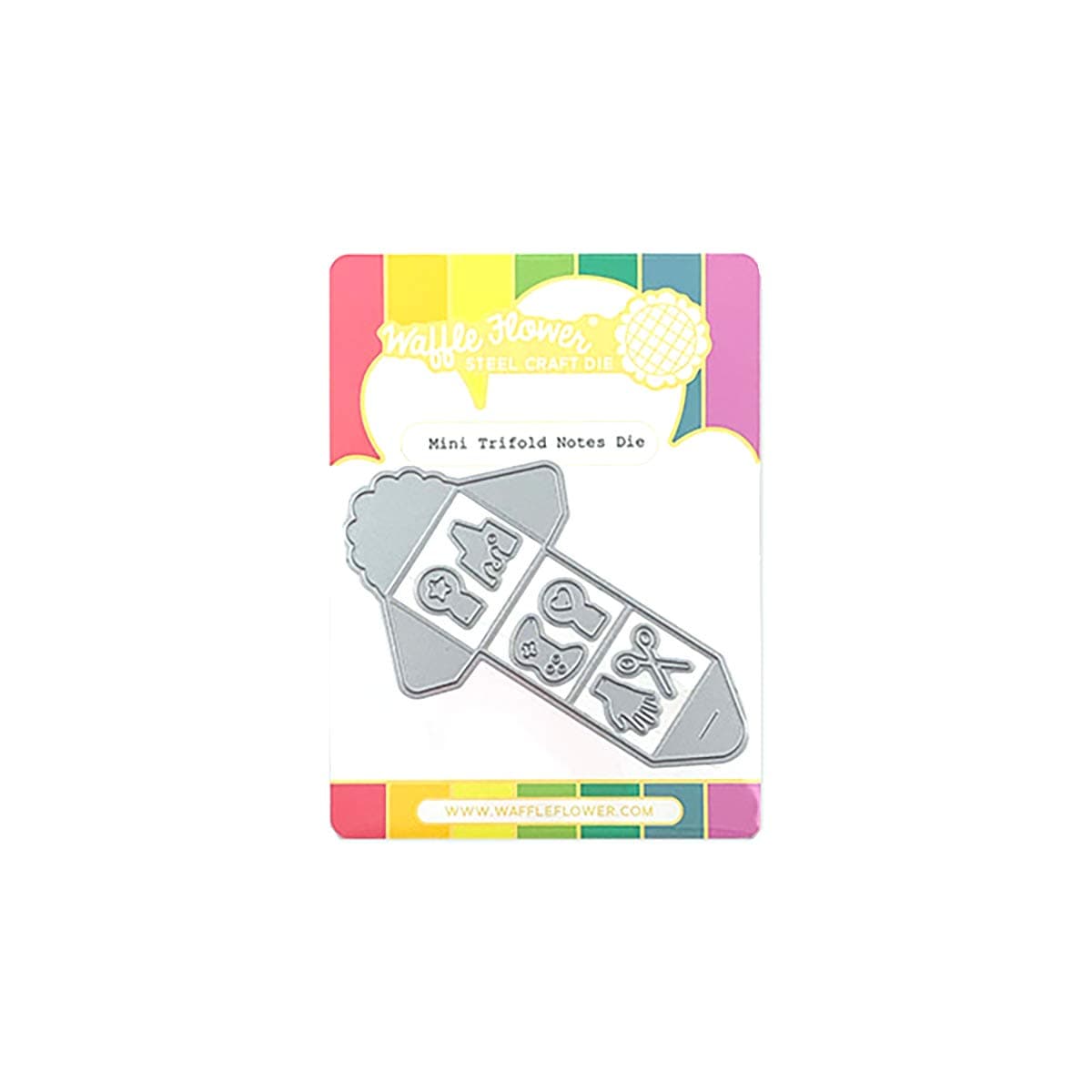 Waffle Flower Die, Mini Trifold Notes