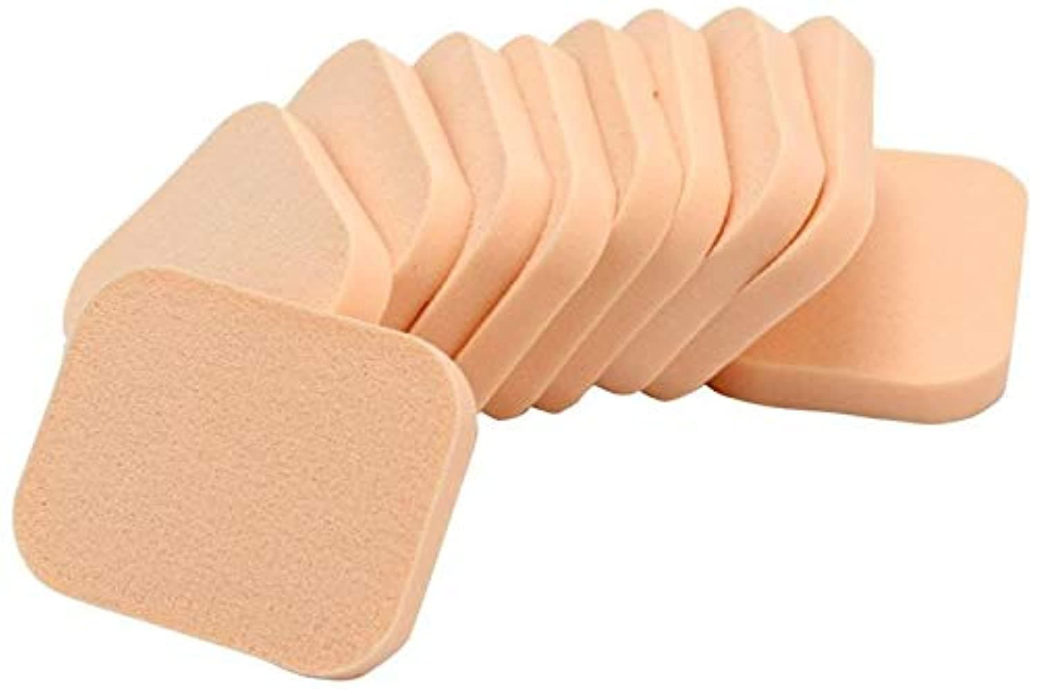 Soft Sponge for Makeup, 10 Pieces, Rectangular, Silicone