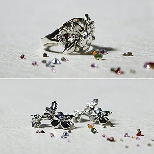 silver ring and earring set "Florana"
