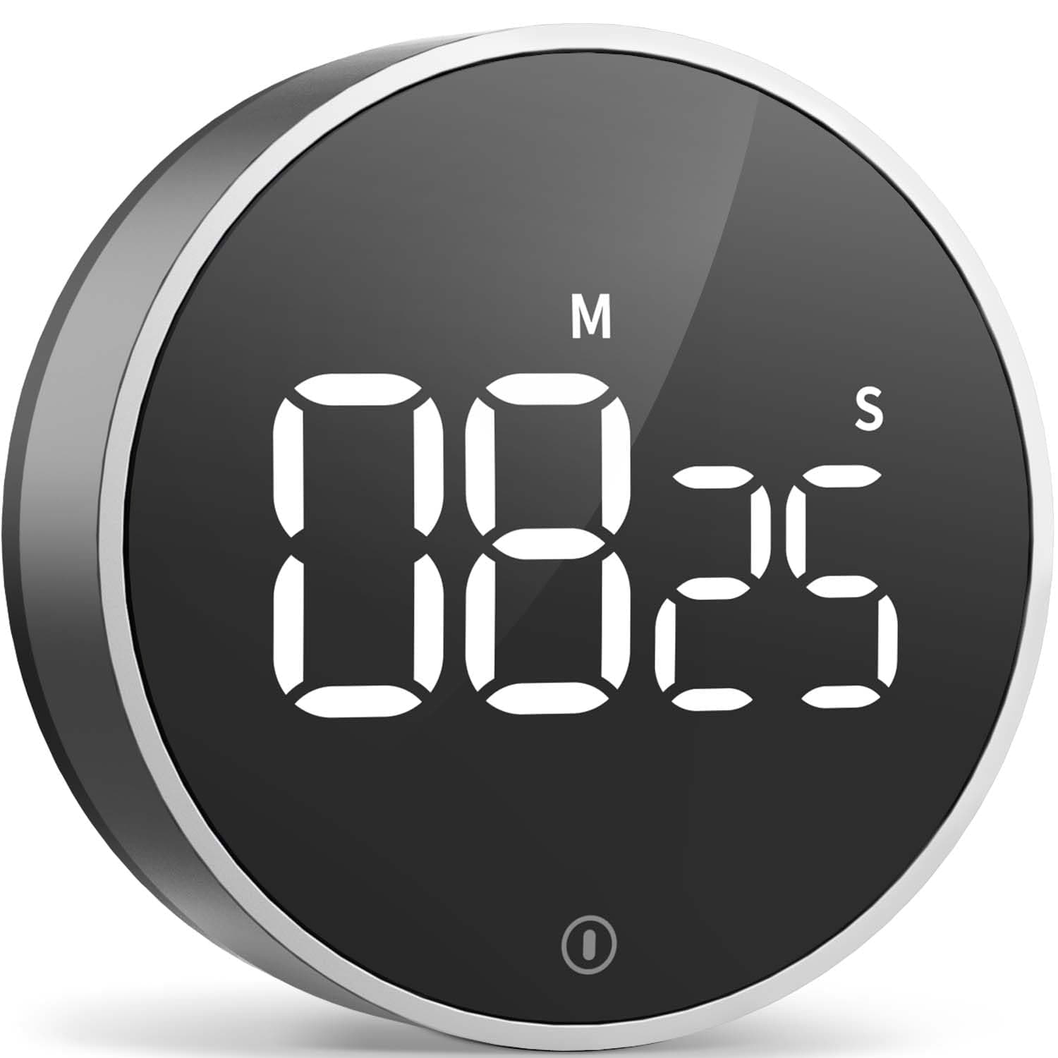 VOCOO Digital Kitchen Timer - Large LED Countdown Timer with 3 Levels Volume and Powerful Magnet, Easy to Use for Older Kids (Batteries Included) (Dark Grey)