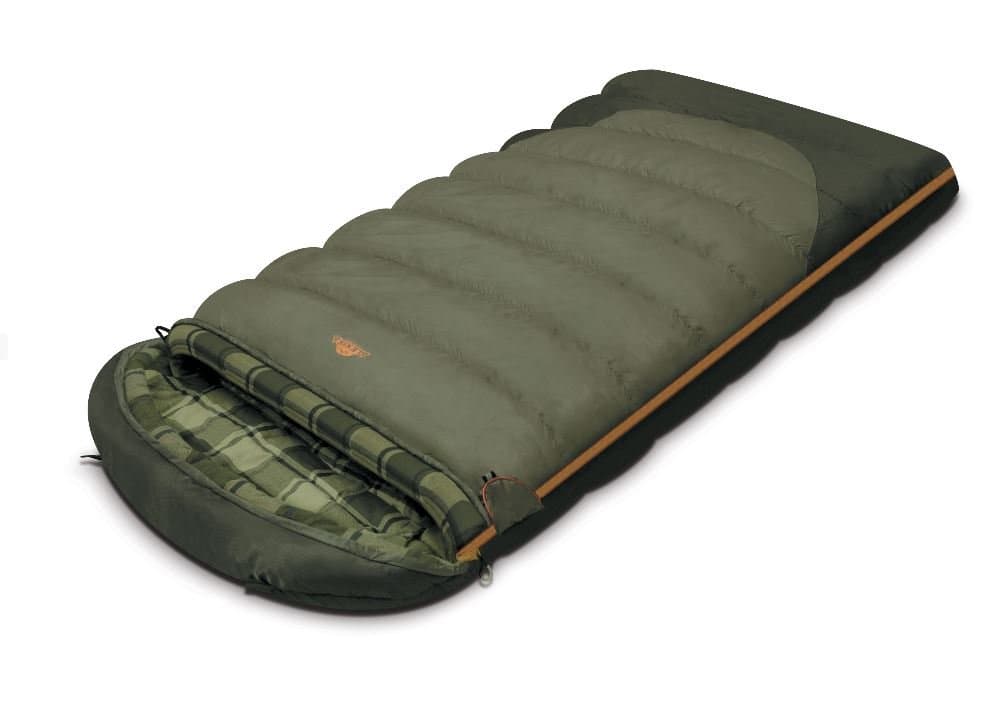 Alexika Canada Plus Sleeping Bag - Warm, Comfortable, Rectangular, All Year Round Blanket Sleeping Bag for Adults and Families, Outdoor Camping in Low Temperatures up to -6 C with Compression Bag, 230 x 100 cm
