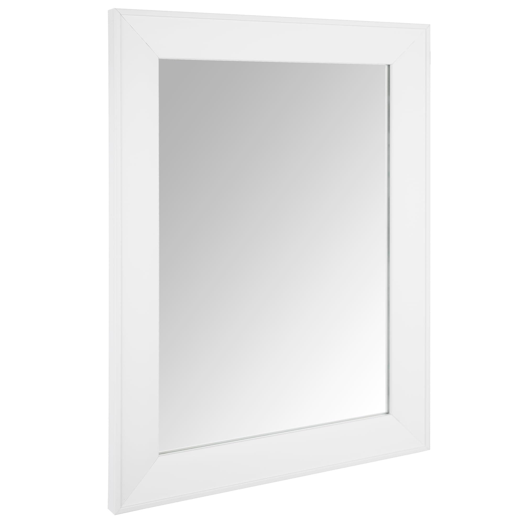 Ruomeng Rectangular Wall Mirror 12" x 16" Beveled Framed Mirror for Bathroom, Bedroom, Entryway, Living Room, White