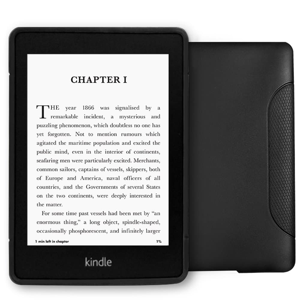 for All New Kindle E-Reader (10th Generation, 2019 Release and 8th Generation, 2016 Release) Series Case- Ultra Slim Soft Silicone Back and TPU Skin Cover/Case for Kindle E-Reader 6" Black
