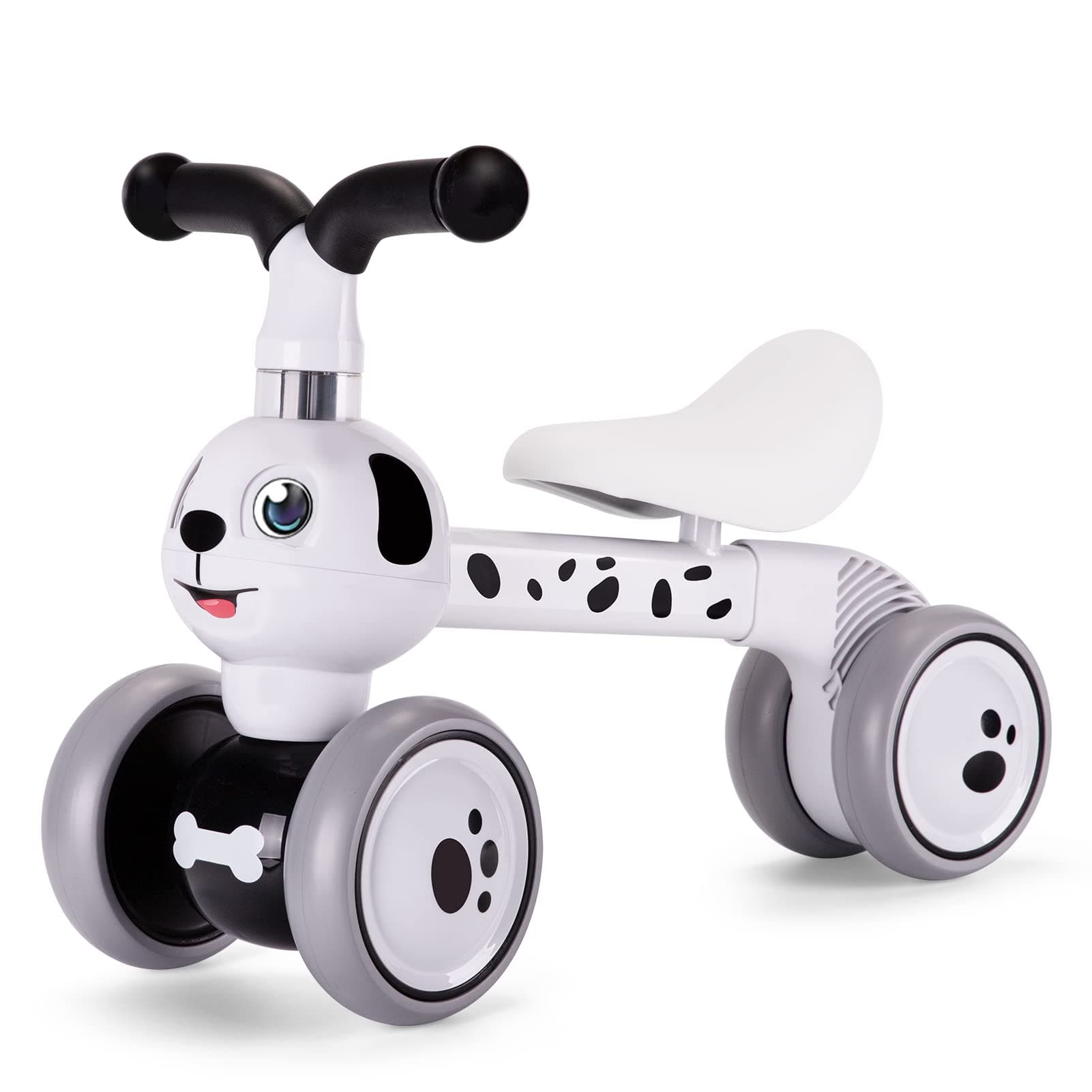 Baby Balance Bike Toys for 1 Year Old, Birthday Gifts for Boys and Girls, Silent Wheels & Non-Pedal Baby Walker Riding Toys for 10-36 Months Toddlers, Kids First Bike Gifts Spotty Dog