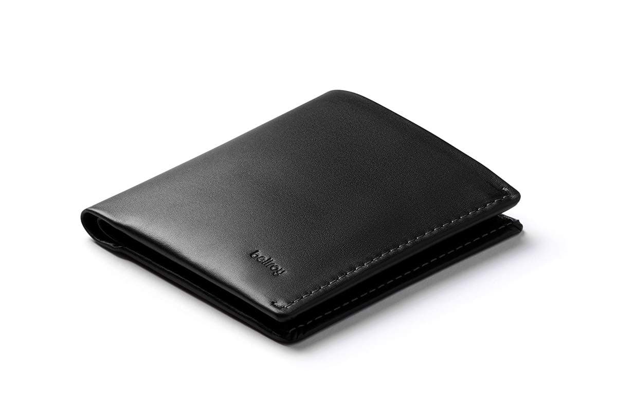 Note Wallet (Slim Leather Bifold Design, RFID Blocking, Holds 4-11 Cards, Coin Pouch, Flat Note Section), Black, One Size, Casual