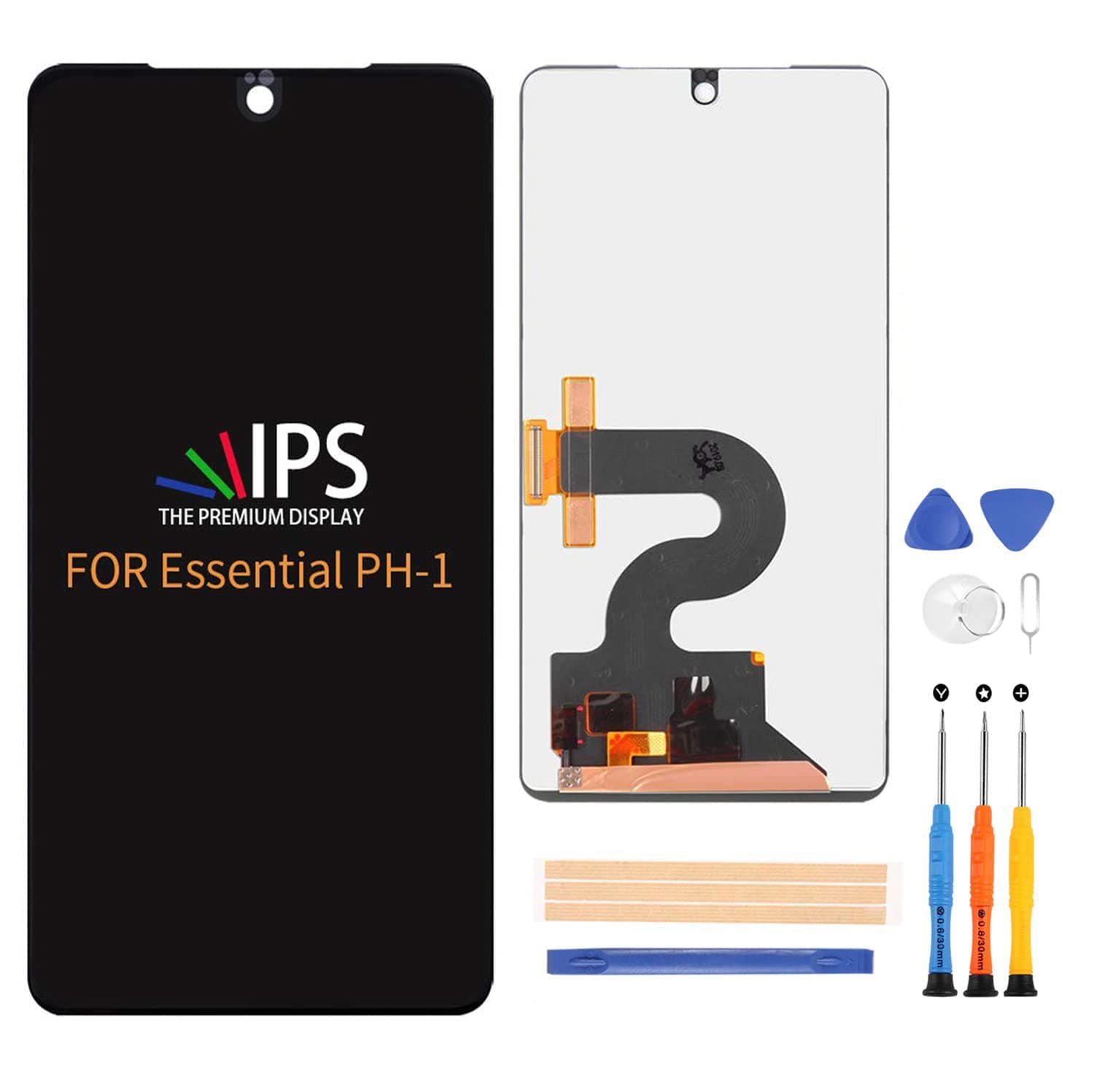 Compatible with Essential Phone PH-1 LCD Display Screen Replacement,for Essential Phone PH-1 5.7 Inch Display LCD Panel Repair Parts Kit,with Tools(Black)