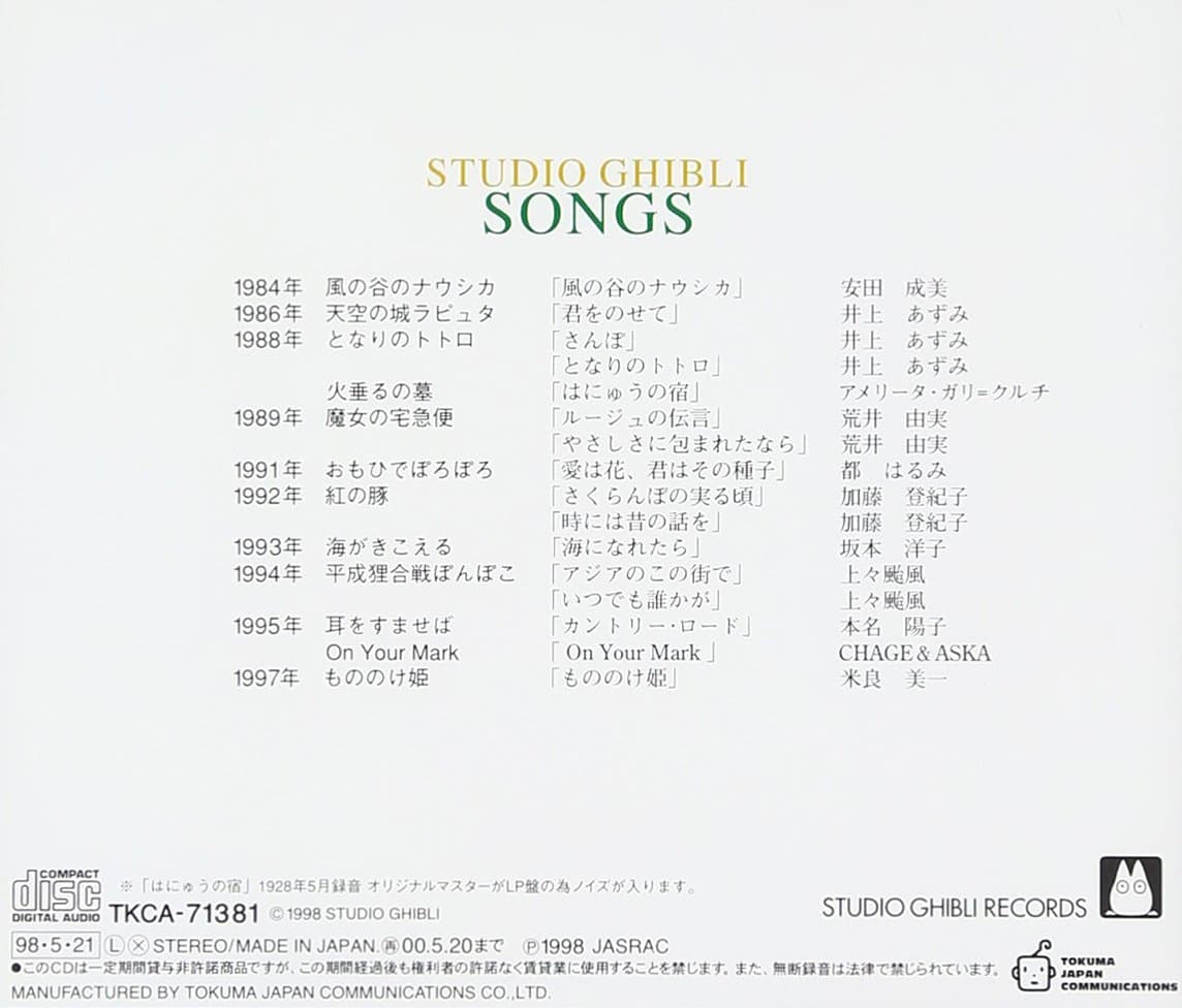 Studio Ghibli Songs