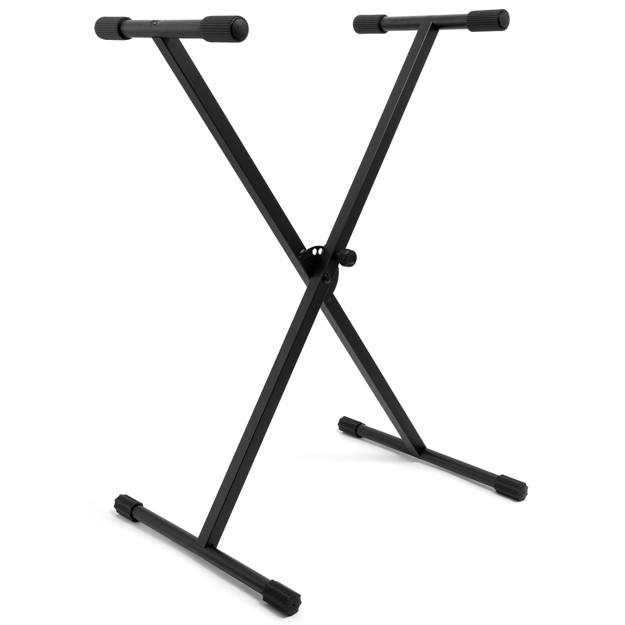 TIGER KYS77-BK Keyboard Stand - X-Frame Height Adjustable Single Braced Stand