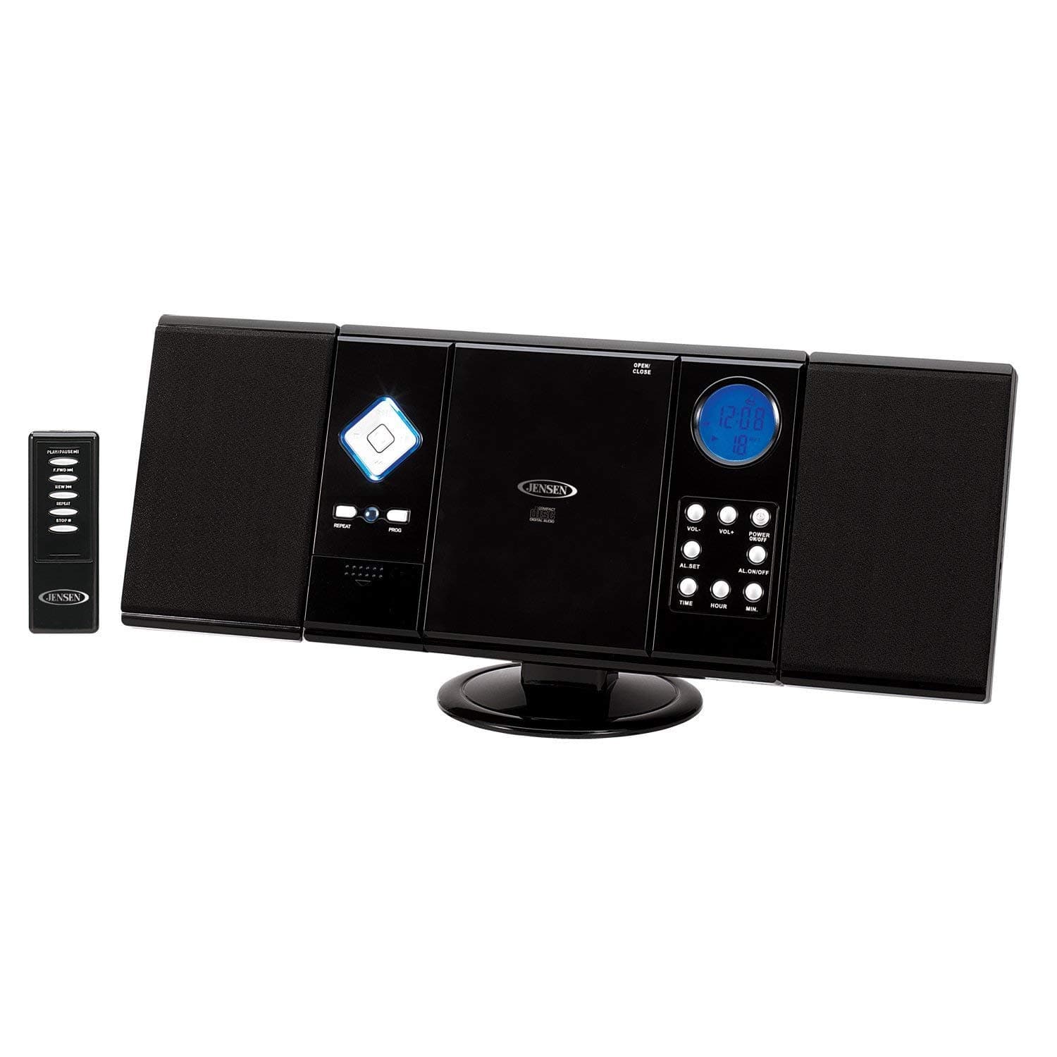 Jensen Wall Mountable Vertical Loading CD Player with Stereo Speakers JEN-JMC-180A