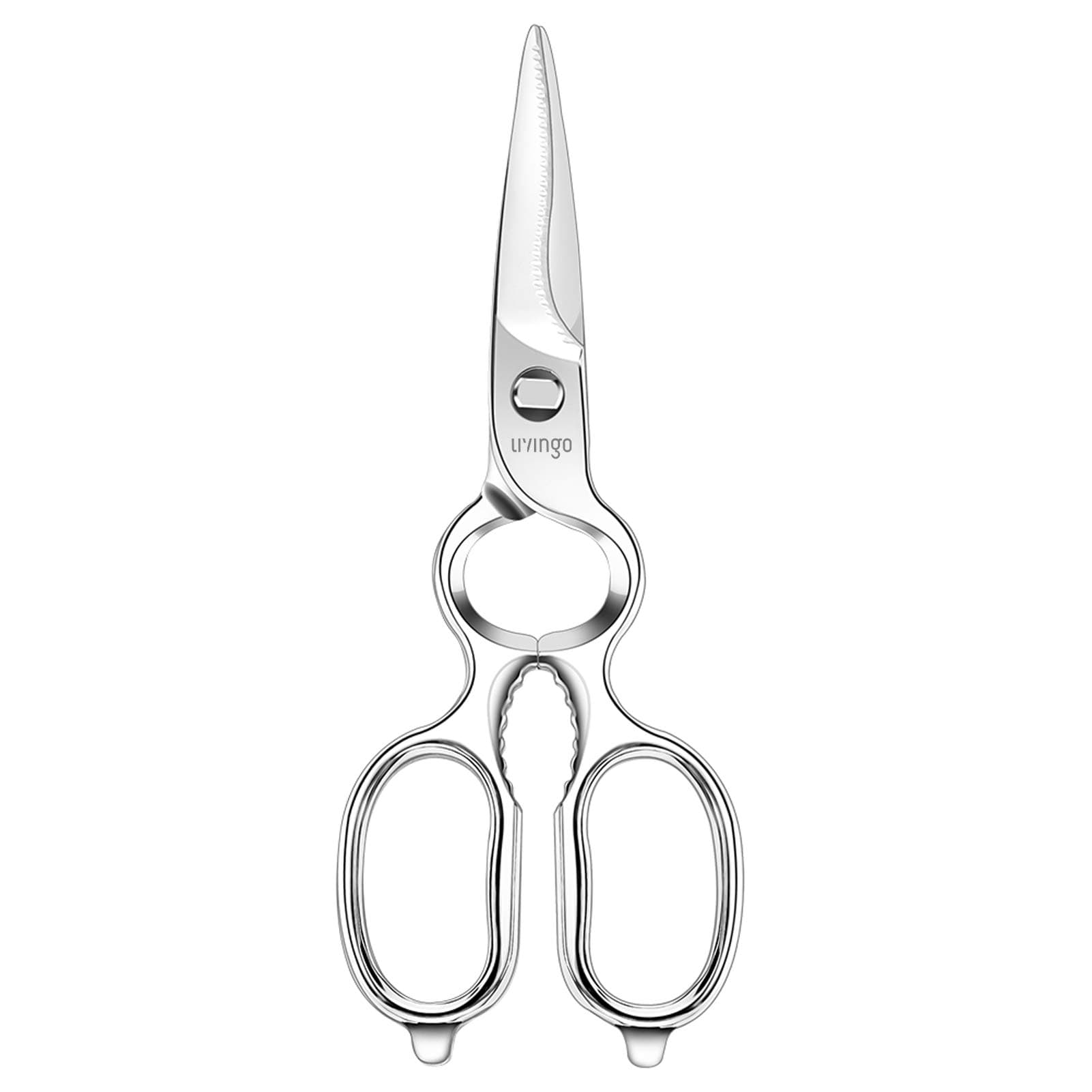 Kitchen Forged Shears Heavy Duty Come Apart Ultra Sharp Multi-function Stainless Steel Scissors Bottle Opener, Nut Cracker 8.5 inch